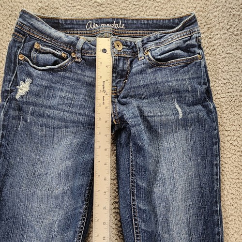 Aeropostale Jeans Womens Size 0 Short Chelsea Bootcut Light Wash Blue Denim - Picture 11 of 13