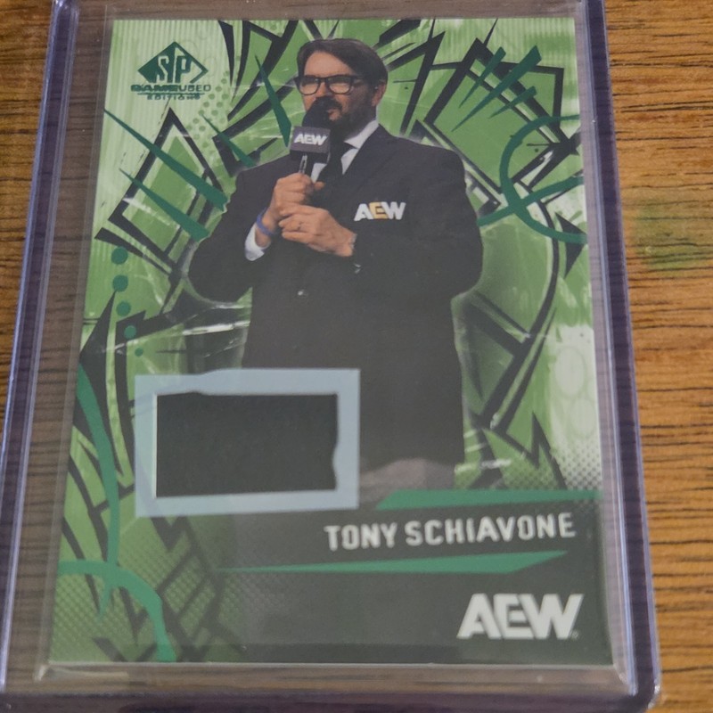 Upper Deck 2025 SP Game Used AEW Tony Schiavone Memorabilia #41 Card