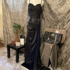 A Black Stunning Prom Dress Size 10 Corset Zipper Back
