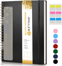 Blank Spiral Notebook Journal 8.5  X 11  , A4 Large Sketch Book for Women Men,...