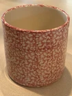Vtg Roseville Spongeware The Workshops Gerald E Henn 2 QT Pink Crock Canister