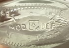 Vintage Mod Dep Clear Glass Decanter Bottle Embossed Grapes Over One Side Italy — photo 3