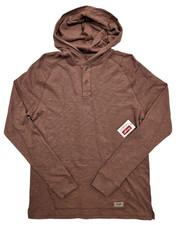 Wrangler 11841 NEW Men's 100 Cotton Regular Fit Hooded Henley Shirt