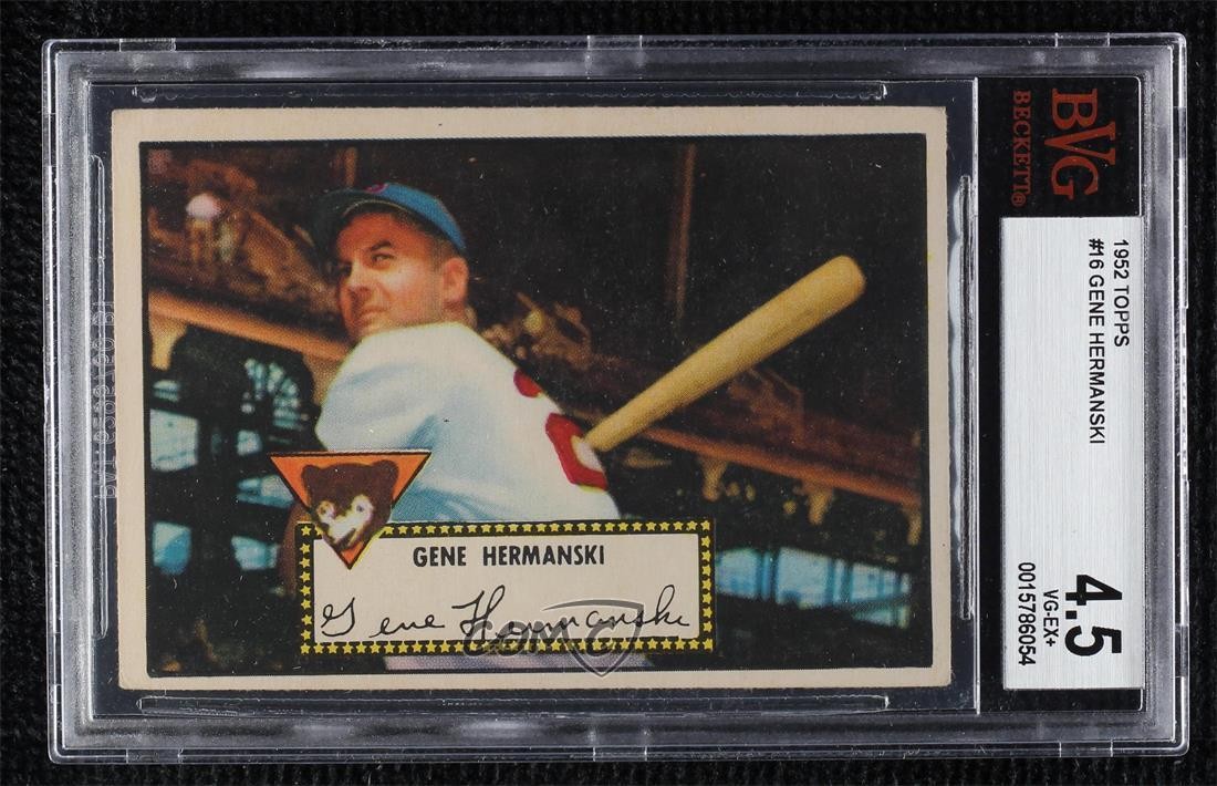 1952 Topps Gene Hermanski (Red Back) #16 BVG 4.5 0q3