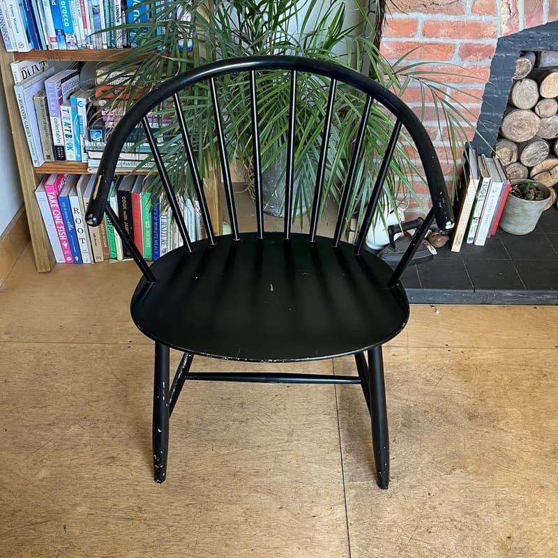 Vintage Danish Mid Century J64 Spindle Back Chair Ejvind Johansson