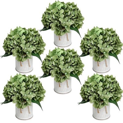Flower Table Centerpieces - Set of 6 Floral Arrangement Artificial Wedding Hy...