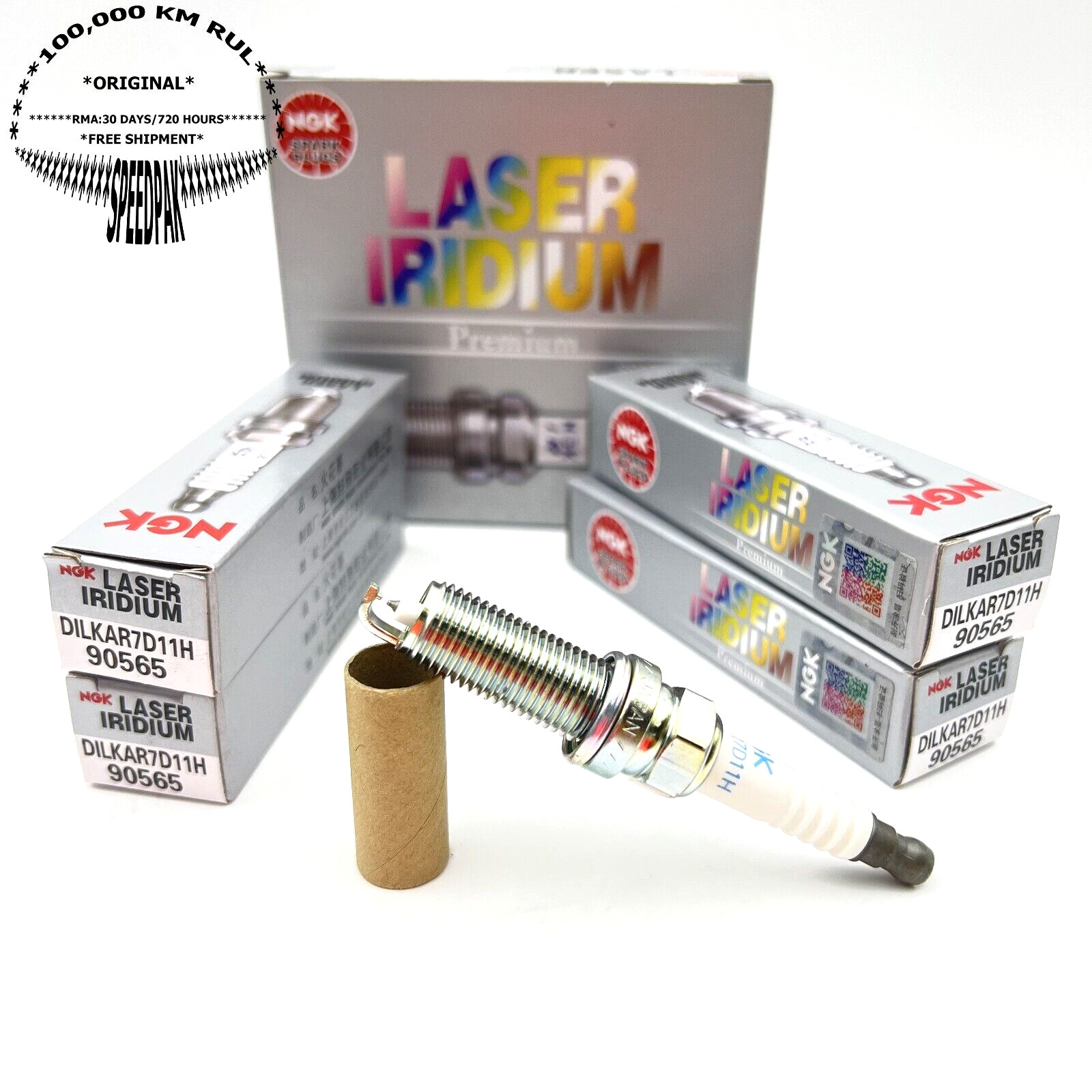 4xSpark Plug DILKAR7D11H NGK 90565 Laser Iridium for NISSAN ROGUE SPORT 17-22