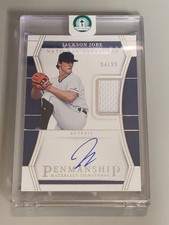 2023 Panini National Treasures - Penmanship Materials Signatures Jackson Jobe RC