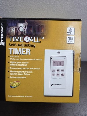 Intermatic Time-All SS8L Digital Timer Wall Switch 15A Battery/Vacation White