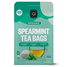Organic Spearmint Leaf Tea, 100 Count, Eco-Conscious Tea Bags, Caffeine Free,...