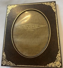 The Mander Frame Company Vintage Brown Gold Faux Leather Frame Retro Photo Frame