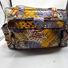 Vera Bradley Large Painted Feather retired diaper bag excellent travel