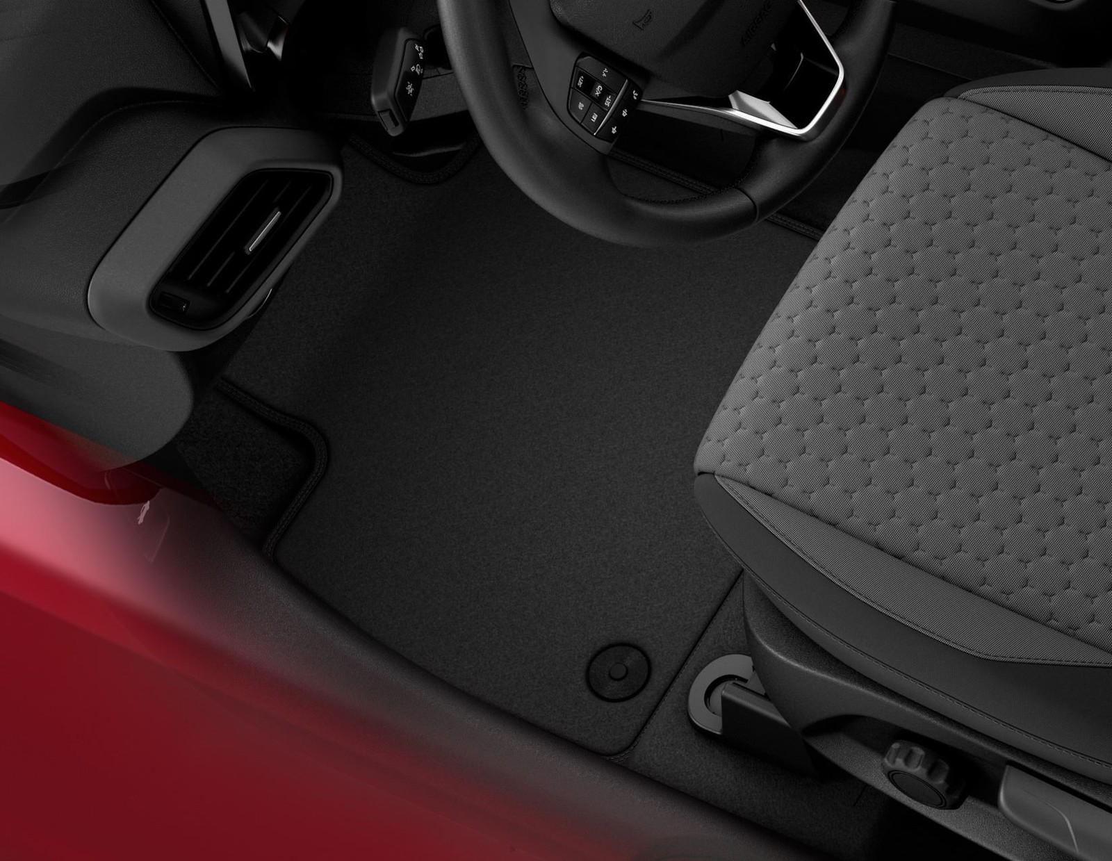 Tapis de sol en moquette avant noirs pour stopper l'usure du sol