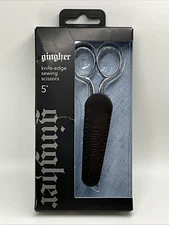 Fiskars GINGHER Knife Edge 5 inch Sewing Scissors with Leather Sheath