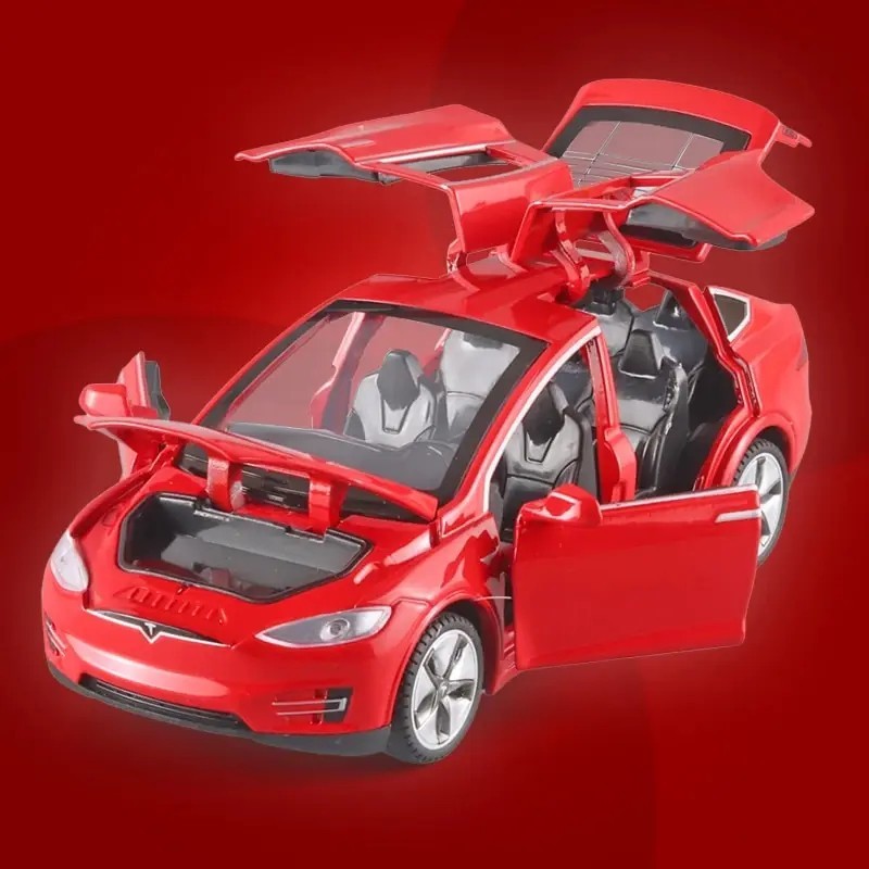 1:32 Model X SUV Toy Car Model Diecast Alloy with Sound Light Pull Back Vehicle