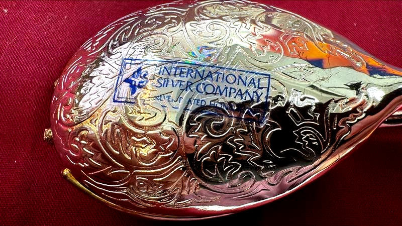 International Silver Company Silverplate Serving Tongs Set w/ Box Vintage