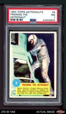 1963 Topps Astronauts #9 Wally Schirra Training the Astronaut PSA 7 - NM