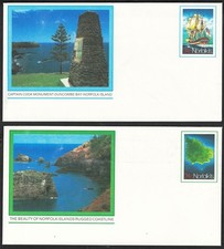 Norfolk Island, Pre-Stamped Envelopes, #1 - 2 in MNH Condition