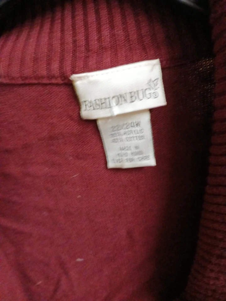 Suéter de Moda Bug Para Mujer Talla 3X Marrón Cremallera Completa Manga Larga Tejido Foto 4 de 4