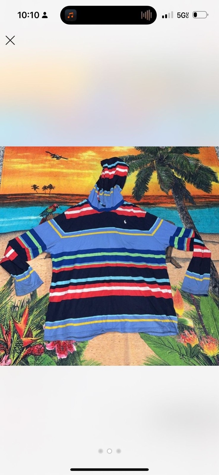 Polo Ralph Lauren Striped Long Sleeve Hooded T-Shirt