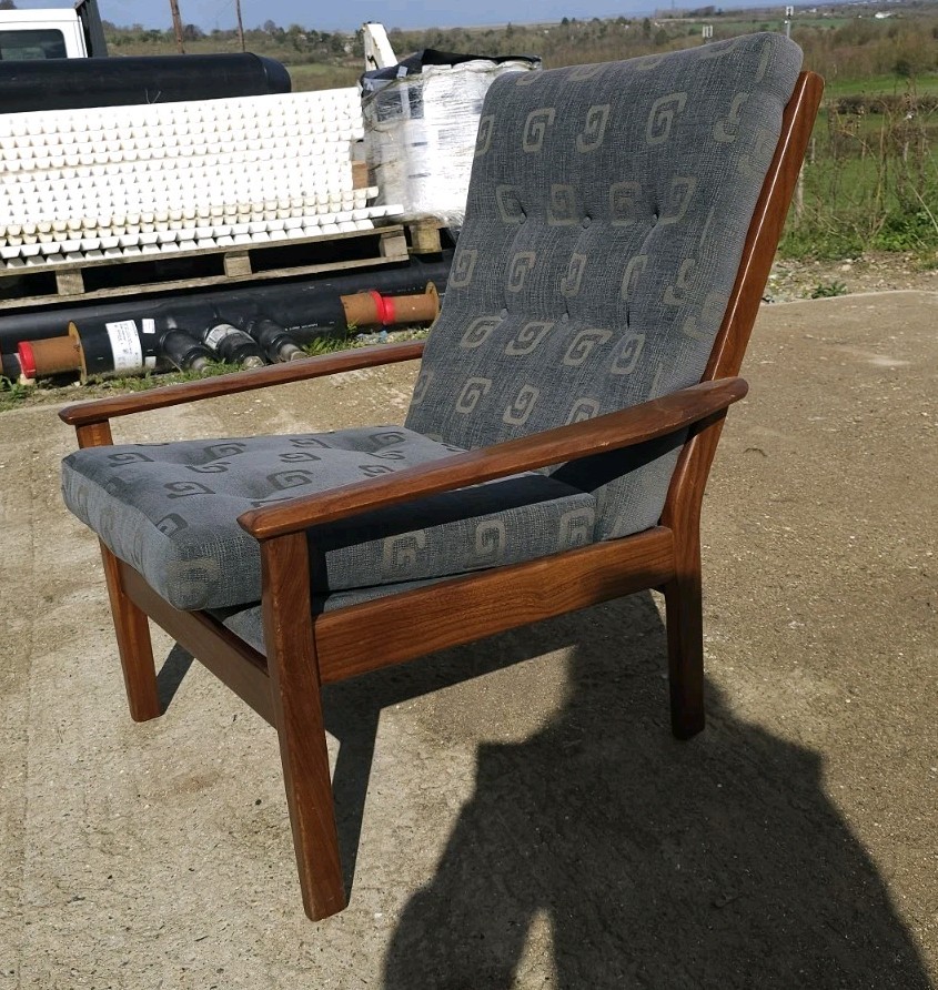 Vintage Mid Century Low Lounge Fireside Armchair — image 6