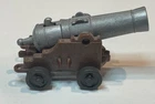 Vintage Playmobil Silver Brown Pirate Ship Castle Siege Cannon Wheels