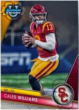 Caleb Williams 2023 Bowman Chrome U Rookie Card (RC) #1 - (USC/Chicago Bears). rookie card picture