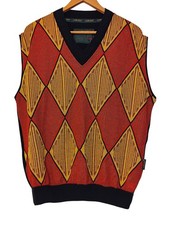 Galvin Green Pro Golf Slip over Vest In Red Yellow Xxl Golf Vintage 