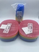 Lot of NEW SEALED IKEA KALAS Rainbow Childrens Youth Oval Plates Cups RETIRED