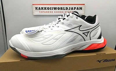 Mizuno Badminton Shoes WAVE FANG 2 White/Black/Pink 71GA231321