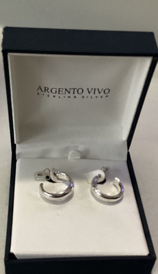 Argento Vivo Sterling Silber Halbcreolen  #1157