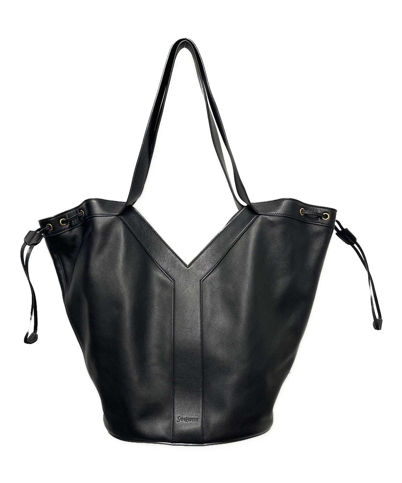 Saint Laurent Y Tote Bag / Leather Tote Bag 833160 Black #TFB415