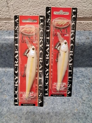 2 LUCKY CRAFT Pointer 100 OGs 5/8oz  100mm Luckycraft Suspending Jerkbait Rare!