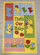 Vintage Baby Burp Cloth Thats Our Baby Princess Fabrics 27x17