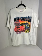 Jeff Gordon Vintage 90s NASCAR Dupont Racing Promo T Shirt XL Hanes Made In USA
