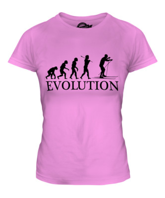 CROSS COUNTRY SKIING EVOLUTION OF MAN LADIES T-SHIRT TEE TOP GIFT