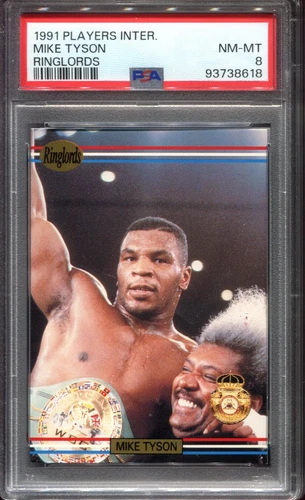 1991 Players International Mike Tyson Sample Ringlords PSA 8