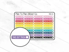 1994-14~~Take Out Trash Planner Stickers.