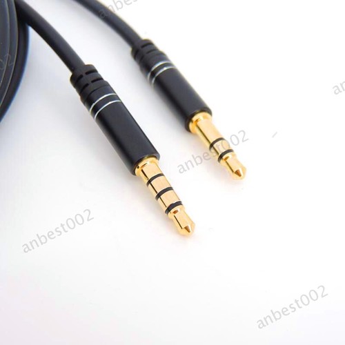 3 4 Pole Audio Aux Stereo 3.5mm Male to Male Jack extend Microphone Cable 1m 2m - Picture 4 of 8
