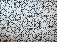 Black White Geometric Flower Quatrefoil Head Neck Scarf Wrap Hijab Shawl