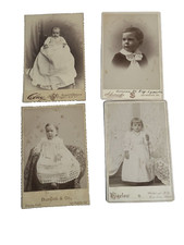 Antique Cabinet Card Photo LOT Children Babies Umbrella Fancy Dress 1 Identified