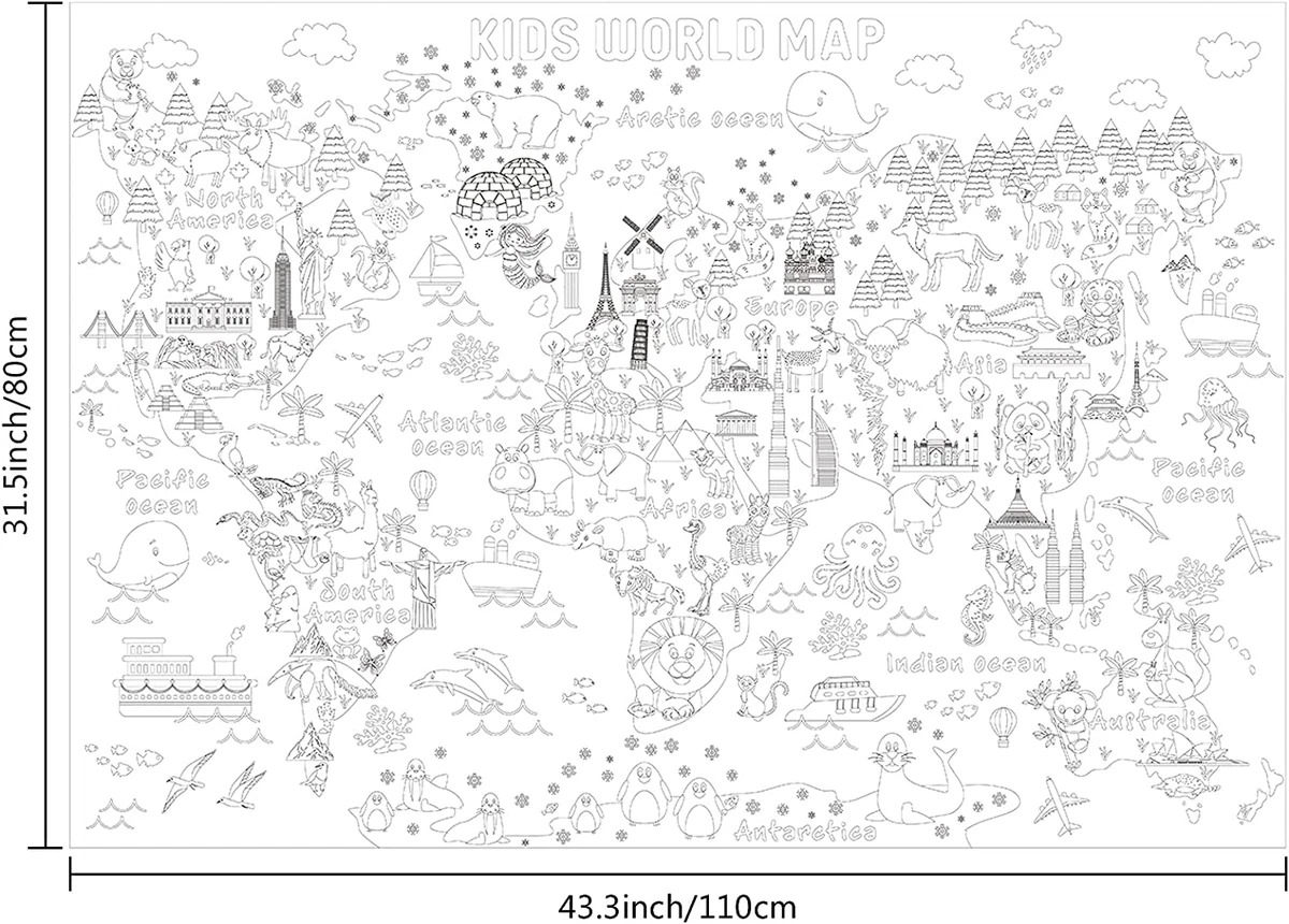 Europe And Asia Map Coloring Page