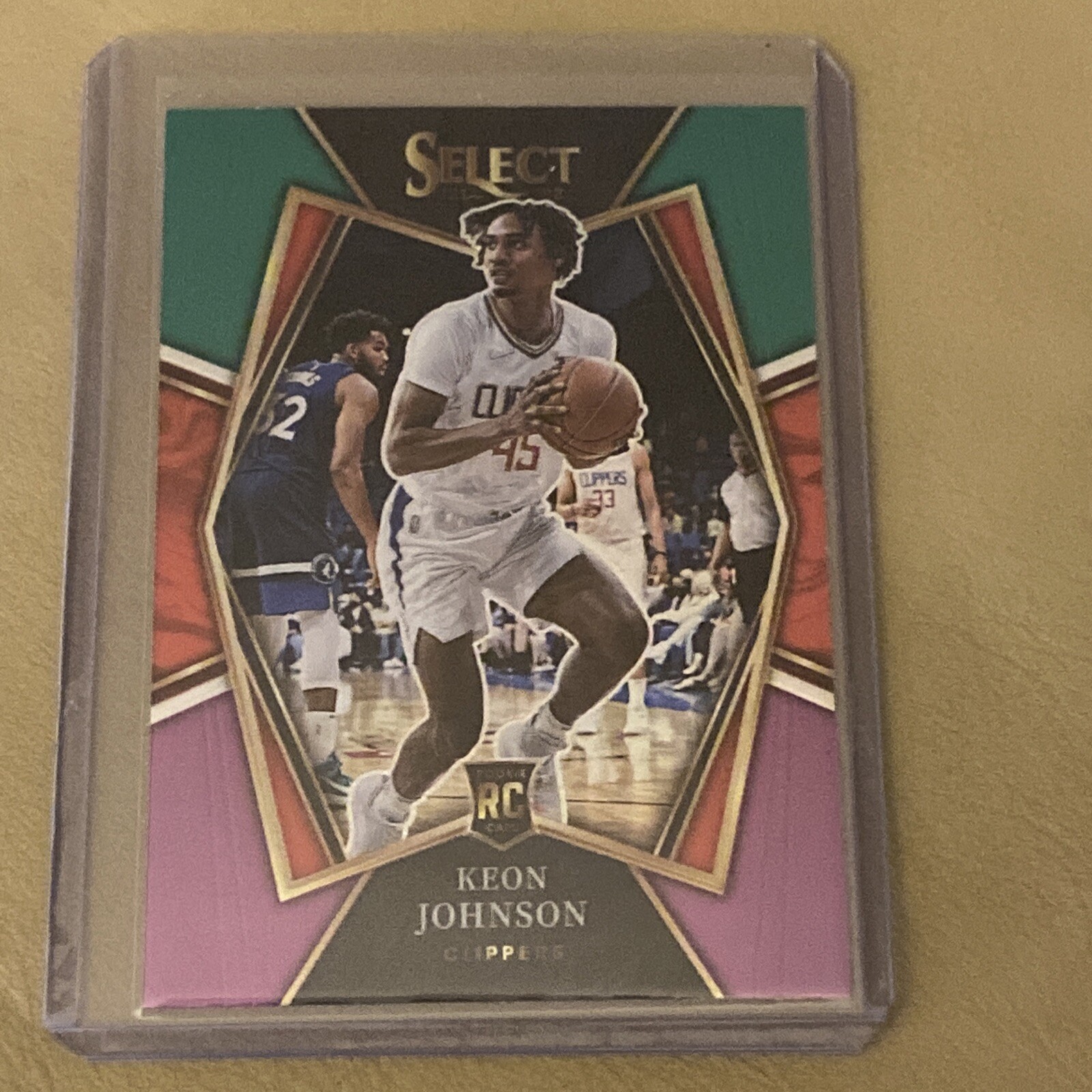 2021-22 Panini Select Keon Johnson Premier Level Tri-Color Prizm RC #115