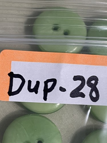 Vintage Czech Green Glass Buttons Button Lot DUP-28J - Picture 5 of 5