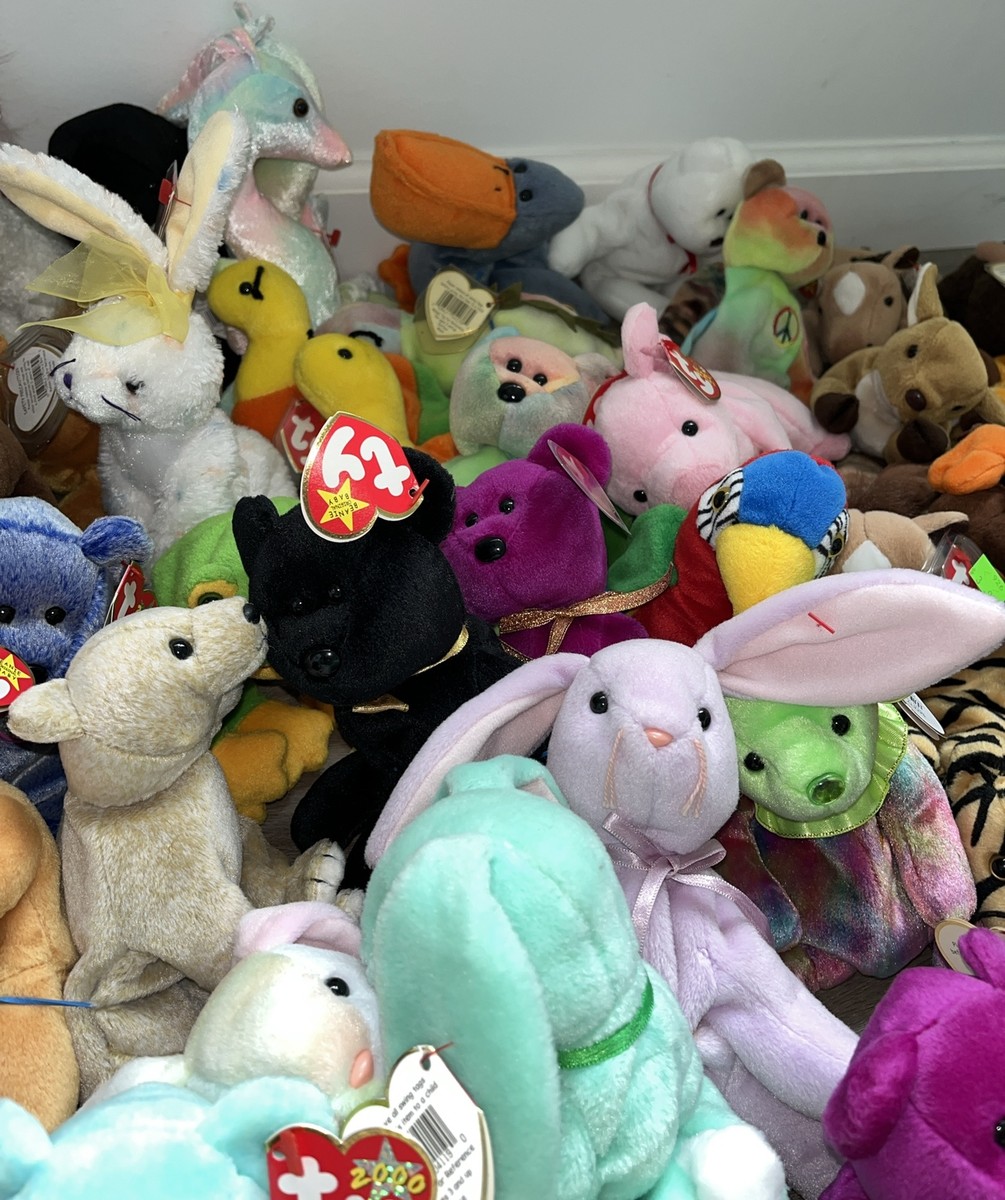 Ty Beanie Babies Vintage Lot Of 128 W / Tags Aquatic, Farm Ty Beanie Babies Vintage Lot Of 128 W / Tags Aquatic, Farm