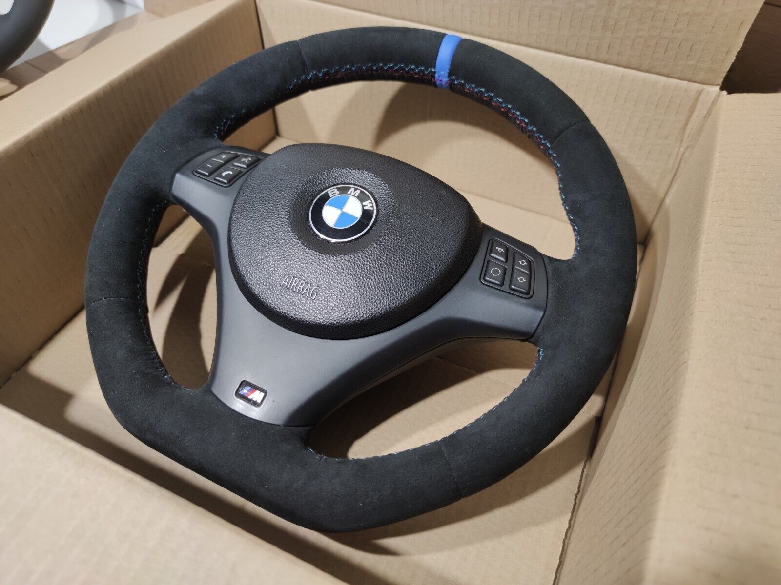 BMW E90 E92 M SPORT STEERING WHEEL ALCANTARA E93 E88 E87 E84 E82 1 3 ...