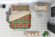 3D Watermelons Pattern Green Quilt Cover Set Duvet Cover Bedding Pillowcases