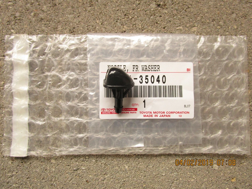 86-88 TOYOTA SUPRA BOQUILLA LAVADORA PARABRISAS DELANTERO OEM CANTIDAD 1 OEM NUEVO Foto 2 de 3