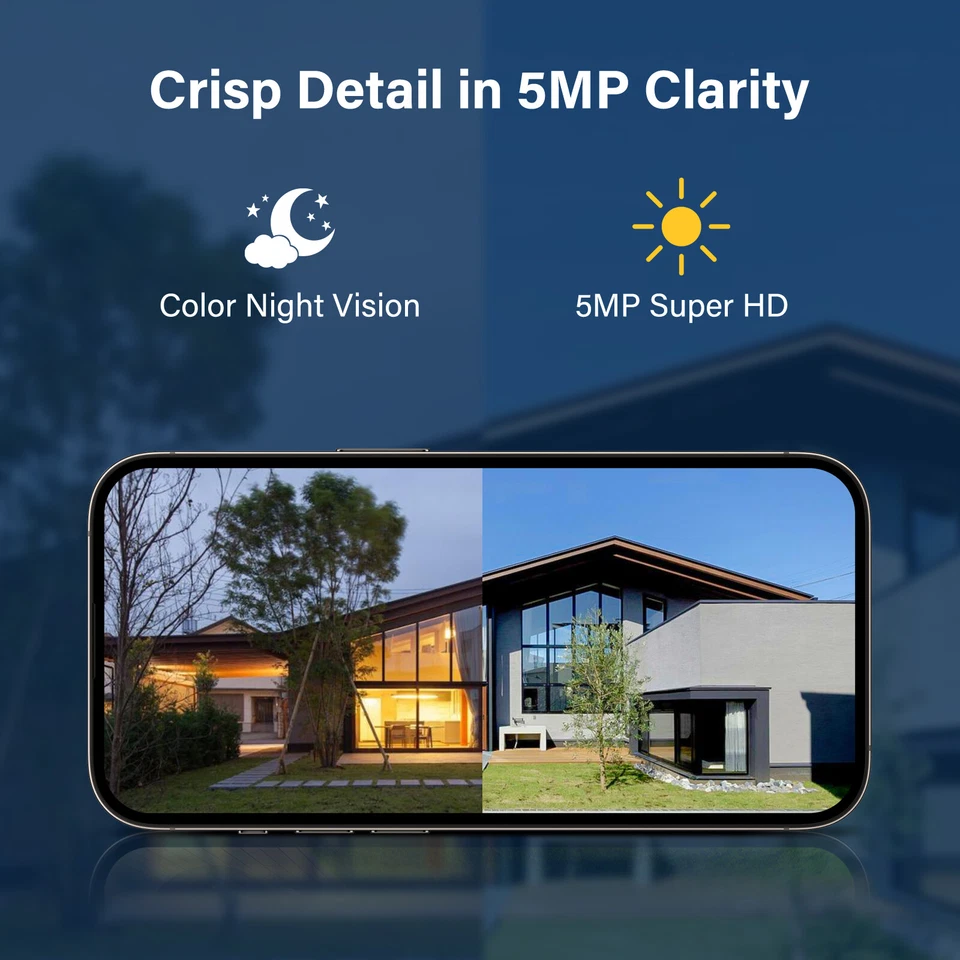 Wireless WIFI Outdoor 5MP IP Security Camera System 10CH 1TB NVR CCTV Home Audio - Image 2 of 4