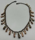 Vintage RLM Robert Lee Morris Sterling Brass Copper Retro Tassel Necklace 18”